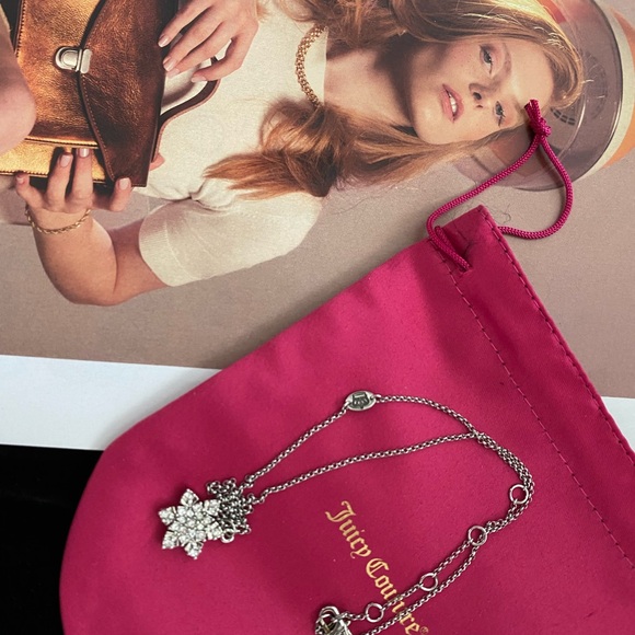 Juicy Couture Silver Necklace Snowflake Pendant Xmas sale 🥳like for cco price🎁 - Picture 3 of 6